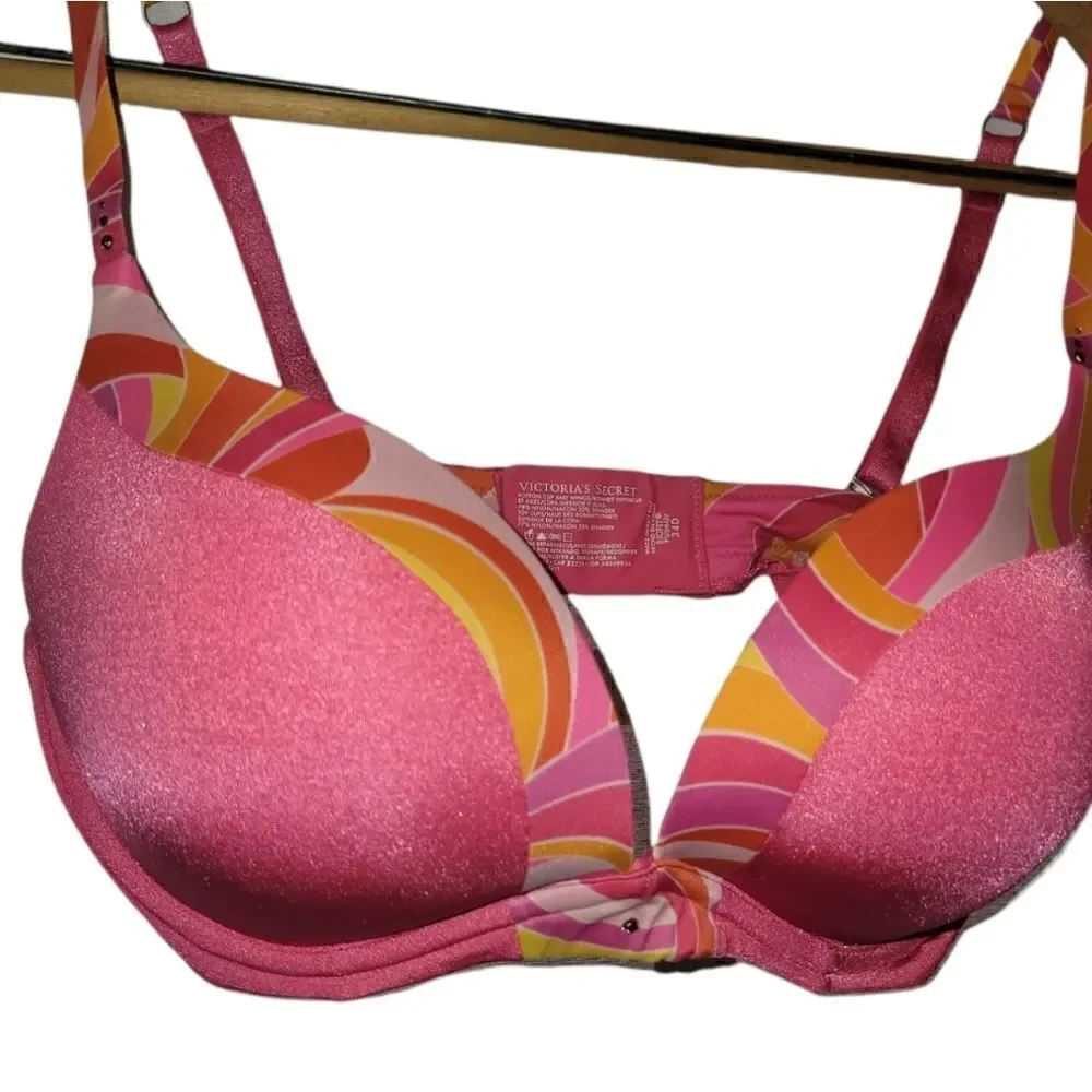 Victoria's Secret Hot Pink Bling Bio Fit Bra 34D